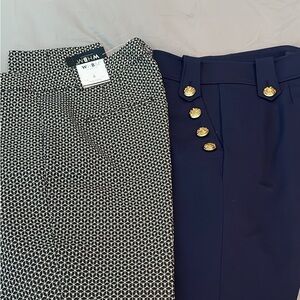 White House Black Market Black and White Pencil Pants